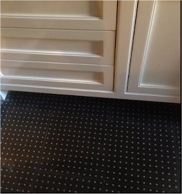 stainless steel studded rubber tiles in residential kitchen application -1