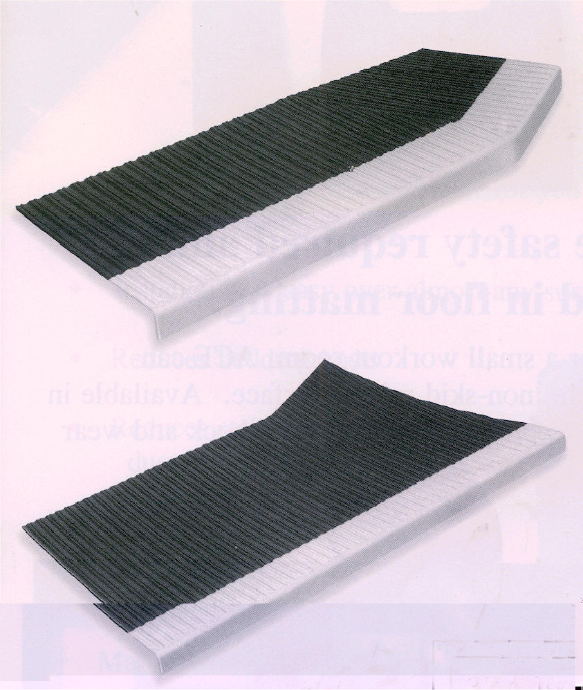 standard issue transit stair treads with white nosing