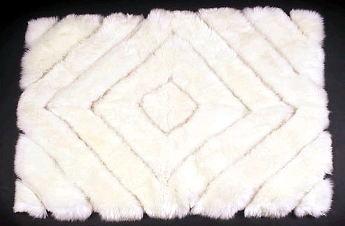 round sheepskin rug