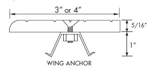 Type 820 side view with wing anchor