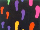The Mat King Carpet Creations / The Neon Black Light Collection - Neon Footprints