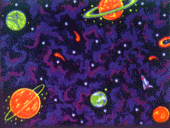 The Mat King Carpet Creations / The Neon Black Light Collection - Space Voyage