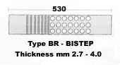 Italian Rubber Flooring - Stair System / Round Nosed Step Covering - Bistep Drawing Illustration