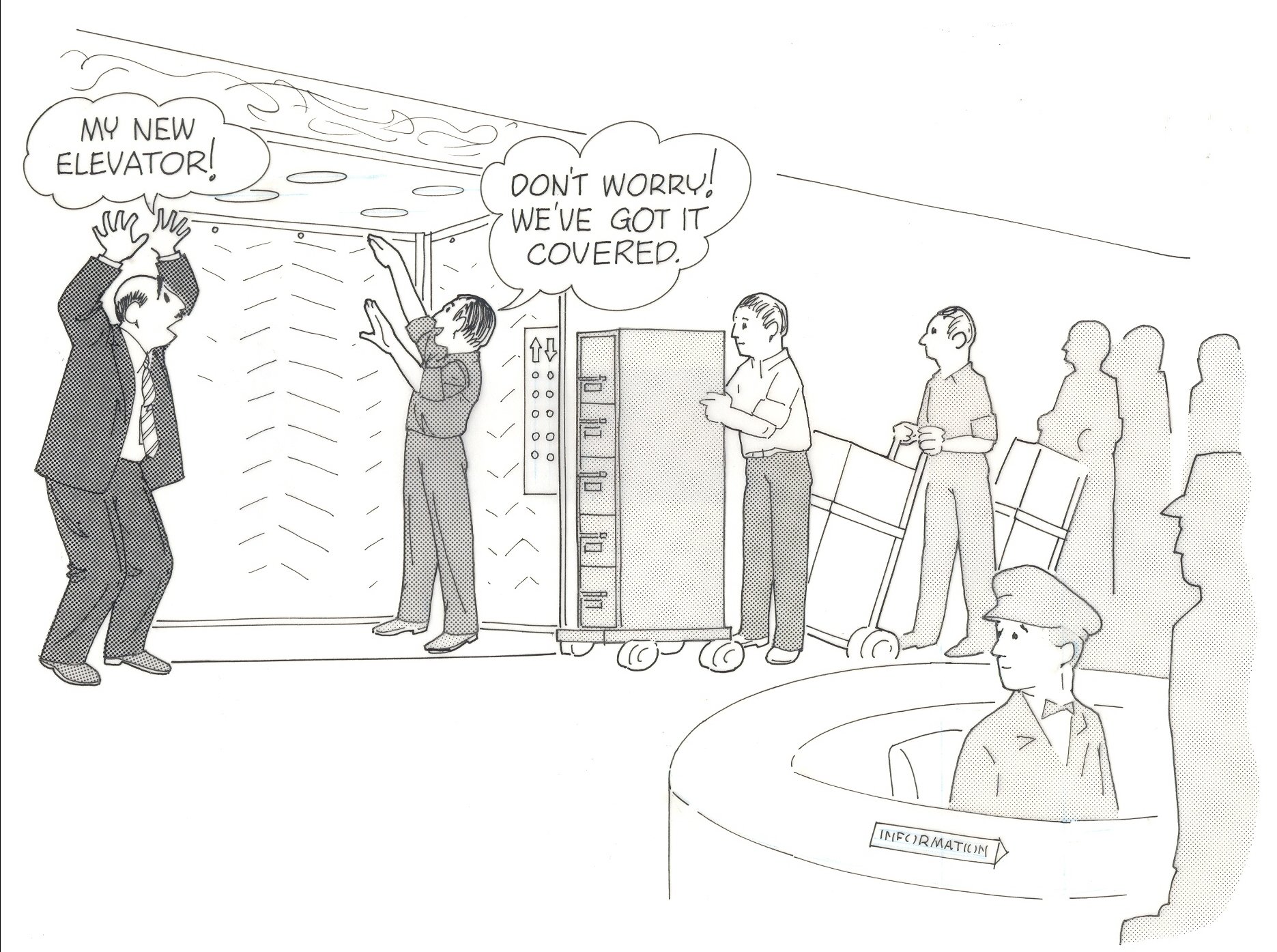 Don't Worry We've Got it Covered cartoon by Gloria Spitzer